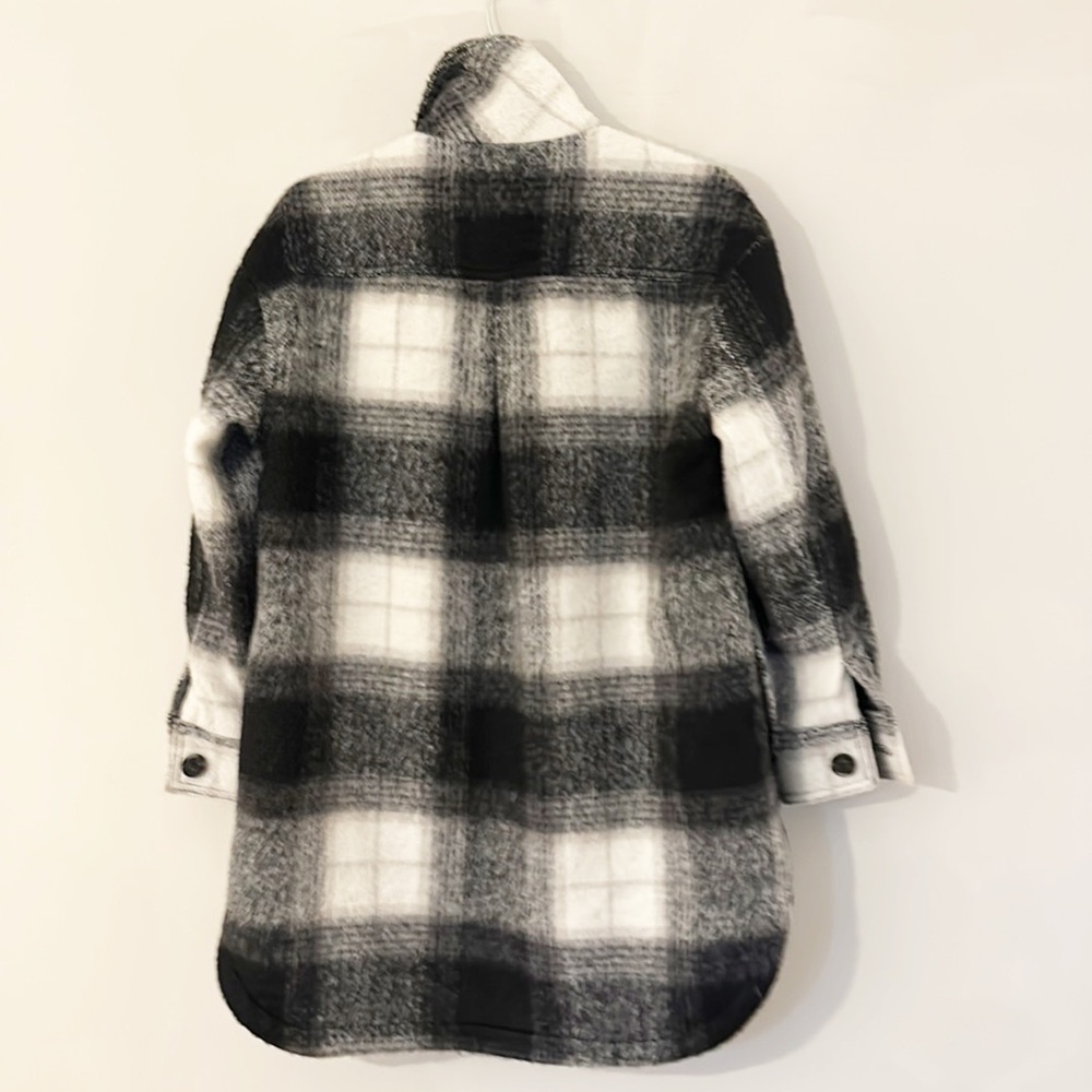 Old Navy Plaid Wool Button Down Pockets Shacket W… - image 5